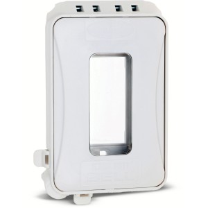 Hubbell Hubbell 1-Gang Rectangle White Plastic Weatherproof Electrical Box Cover - 352098 | Lowe's Pro Supply
