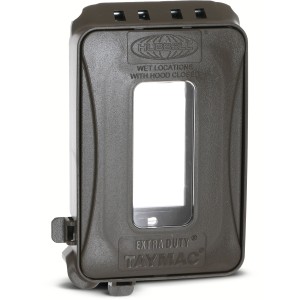 Hubbell Hubbell 1-Gang Rectangle Bronze Plastic Weatherproof Electrical Box Cover - 352099 | Lowe's Pro Supply