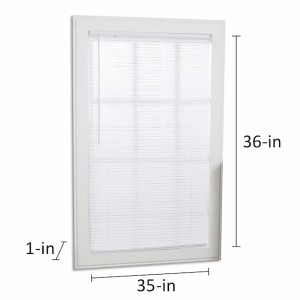 Project Source Project Source Cordless 1-in White Vinyl Light Filtering Mini-Blind 35-in x 36-in - 482035 | Lowe's Pro Supply