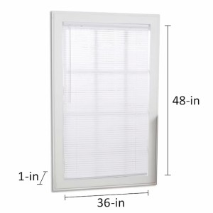 Project Source Project Source Cordless 1-in White Vinyl Light Filtering Mini-Blind 36-in x 48-in - 482236 | Lowe's Pro Supply