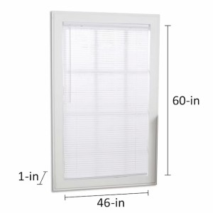 Project Source Project Source Cordless 1-in White Vinyl Light Filtering Mini-Blind 46-in x 60-in - 482446 | Lowe's Pro Supply