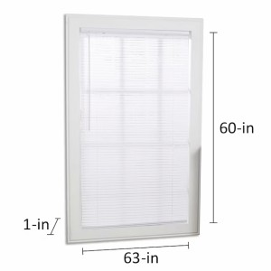 Project Source Project Source Cordless 1-in White Vinyl Light Filtering Mini-Blind 63-in x 60-in - 482463 | Lowe's Pro Supply