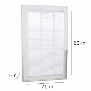 Project Source Project Source Cordless 1-in White Vinyl Light Filtering Mini-Blind 71-in x 60-in - 482471 | Lowe's Pro Supply