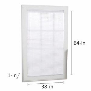 Project Source Project Source Cordless 1-in White Vinyl Light Filtering Mini-Blind 38-in x 64-in - 482538 | Lowe's Pro Supply