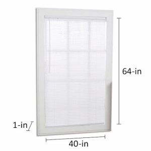Project Source Project Source Cordless 1-in White Vinyl Light Filtering Mini-Blind 40-in x 64-in - 482540 | Lowe's Pro Supply