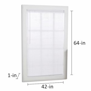 Project Source Project Source Cordless 1-in White Vinyl Light Filtering Mini-Blind 42-in x 64-in - 482542 | Lowe's Pro Supply