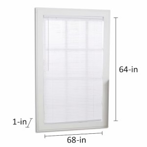 Project Source Project Source Cordless 1-in White Vinyl Light Filtering Mini-Blind 68-in x 64-in - 482568 | Lowe's Pro Supply