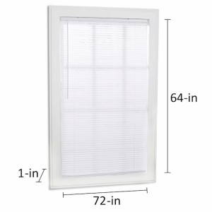 Project Source Project Source Cordless 1-in White Vinyl Light Filtering Mini-Blind 72-in x 64-in - 482572 | Lowe's Pro Supply