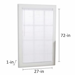 Project Source Project Source Cordless 1-in White Vinyl Light Filtering Mini-Blind 27-in x 72-in - 482727 | Lowe's Pro Supply