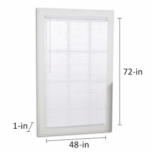 Project Source Project Source Cordless 1-in White Vinyl Light Filtering Mini-Blind 48-in x 72-in - 482748 | Lowe's Pro Supply