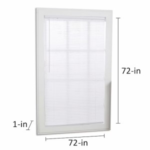 Project Source Project Source Cordless 1-in White Vinyl Light Filtering Mini-Blind 72-in x 72-in - 482772 | Lowe's Pro Supply