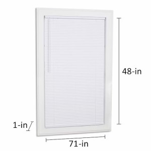 Project Source Project Source Cordless 1-in White Room Darkening Mini-Blind 71-in x 48-in - 483271 | Lowe's Pro Supply