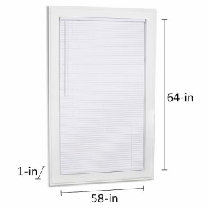 Project Source Project Source Cordless 1-in White Room Darkening Mini-Blind 58-in x 64-in - 483558 | Lowe's Pro Supply