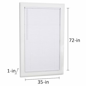 Project Source Project Source Cordless 1-in White Room Darkening Mini-Blind 35-in x 72-in - 483735 | Lowe's Pro Supply