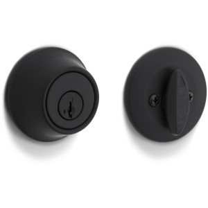 SmartKey 660 Deadbolt, Keyed 1 Side Matte Black - 555075 | Lowe's Pro Supply