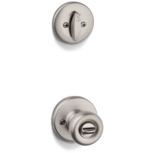 SmartKey Tylo Security Set, Deadbolt Keyed 1 Side Satin Nickel - 555079 | Lowe's Pro Supply