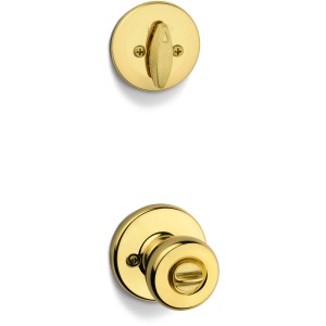 SmartKey Tylo Security Set, Deadbolt Keyed 1 Side Polished Brass - 555083 | Lowe's Pro Supply