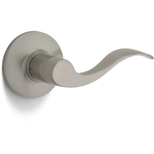 Kwikset Safe Lock Layton Passage Satin Nickel Wave Lever - 558037 | Lowe's Pro Supply