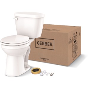 Gerber Maxwell 1.28 GPF White ADA-Compliant Round Front Toilet-In-A-Box (Tank and Bowl) - 728001 | Lowe's Pro Supply