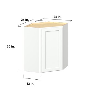 Reliabilt Parkstone II Reliabilt Parkstone II Brilliant White Angled Wall Cabinet, 24-in x 30-in - 641239 | Lowe's Pro Supply