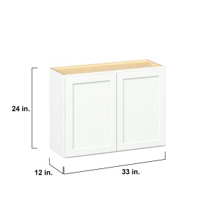 Reliabilt Parkstone II Reliabilt Parkstone II Brilliant White Wall Cabinet, 33-in x 24-in - 641278 | Lowe's Pro Supply
