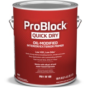 ProBlock ProBlock Quick-Dry Oil-Modified Interior/Exterior Primer, Low VOC, Low Odor, 1-Gallon - 810403 | Lowe's Pro Supply