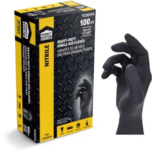 Project Source Project Source Heavy-Duty One-Size-Fits-All Textured-Grip Food-Grade Nitrile Disposable Cleaning Gloves, Box of 50 Pairs - 533135 | Lowe's Pro Supply