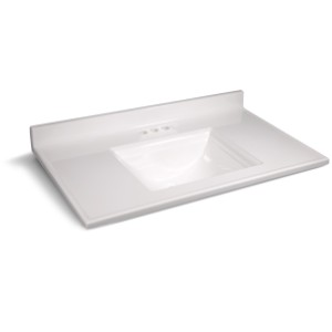 Design House Camilla I Vanity Top in White Cultured Marble, 37-in x 22-in - 665688 | Lowe's Pro Supply