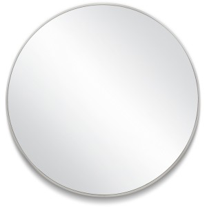 Design House Kenna Round Wall Mirror with Silver Frame, 24-in - 693763 | Lowe's Pro Supply