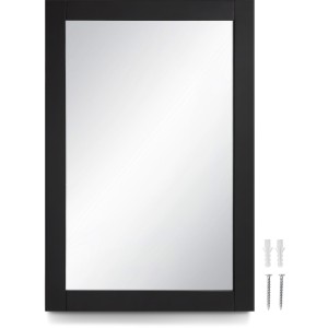 Design House Shorewood Framed Mirror in Matte Black, 24-in - 693766 | Lowe's Pro Supply