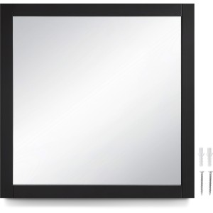 Design House Shorewood Framed Mirror in Matte Black, 30-in - 693767 | Lowe's Pro Supply