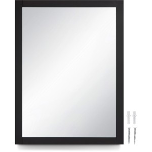 Design House Shorewood Rectangular Wooden Wall Mirror in Espresso, 30-in x 24-in - 693771 | Lowe's Pro Supply
