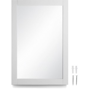 Design House Shorewood Rectangular Wooden Wall Mirror in White, 30-in x 20-in - 693774 | Lowe's Pro Supply