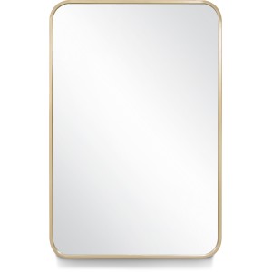Design House Isla Rounded Corner Wall Mirror with Gold Frame, 36-in x 24-in, Pack of 2 - 693778 | Lowe's Pro Supply
