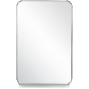 Design House Isla Rounded Corner Wall Mirror with Silver Frame, 36-in x 24-in, Pack of 2 - 693779 | Lowe's Pro Supply