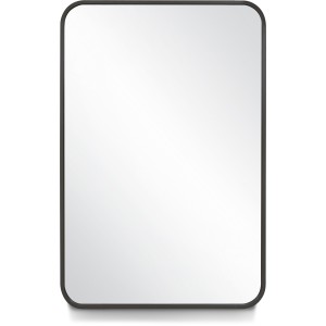 Design House Isla Rounded Corner Wall Mirror with Black Frame, 36-in x 24-in - 693780 | Lowe's Pro Supply