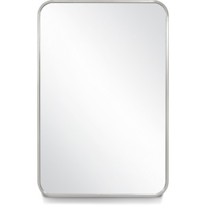 Design House Isla Rounded Corner Wall Mirror with Silver Frame, 36-in x 24-in - 693782 | Lowe's Pro Supply