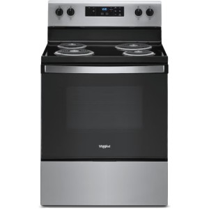 Whirlpool Whirlpool 30-in 4 burners 4.8-cu ft Freestanding Electric Range ( Stainless Steel ) - 290029 | Lowe's Pro Supply