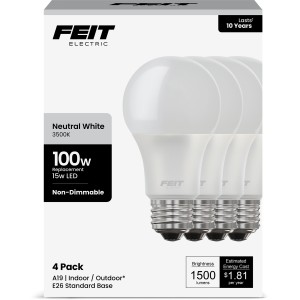 Feit Electric 100W A19 BW 11KHR LED-4 - 413051 | Lowe's Pro Supply