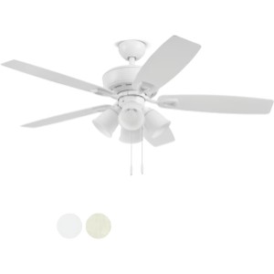 LPS Sourcing 52-in Harbor Breeze Notus Ceiling Fan, White - 420002 | Lowe's Pro Supply