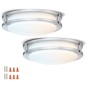 Design House Ripon LED Ceiling Light 2-Pack, 11 In., Satin Nickel - 432013 | Lowe's Pro Supply