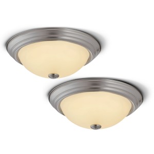 Design House Travis LED Ceiling Light 2-Pack, 13 In., Satin Nickel - 432019 | Lowe's Pro Supply