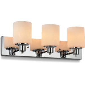 Design House Dane 3-Light Vanity Light, Frosted Glass, Polished Chrome - 435003 | Lowe's Pro Supply