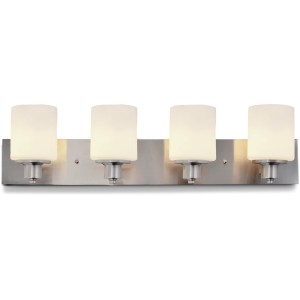 Design House Dane 4-Light Vanity Light, Frosted Glass, Satin Nickel - 435006 | Lowe's Pro Supply