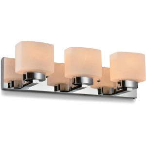 Design House Dove Creek 3-Light Vanity Light, Frosted Glass, Chrome - 435007 | Lowe's Pro Supply