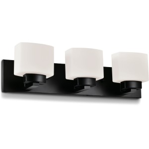 Design House Dove Creek 3-Light Vanity Light, Frosted Glass, Matte Black - 435008 | Lowe's Pro Supply