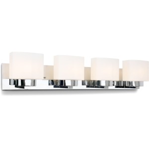 Design House Dove Creek 4-Light Vanity Light, Frosted Glass, Chrome - 435009 | Lowe's Pro Supply