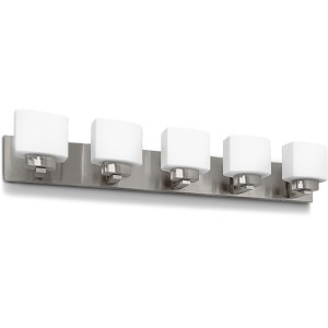 Design House Dove Creek 5-Light Vanity Light, Frosted Glass, Satin Nickel - 435012 | Lowe's Pro Supply