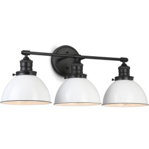 Design House Savannah 3-Light Vanity Light, Metal Shade, Matte Black - 435023 | Lowe's Pro Supply