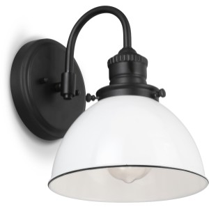 Design House Savannah 1-Light Wall Light, Metal Shade, Matte Black - 436010 | Lowe's Pro Supply